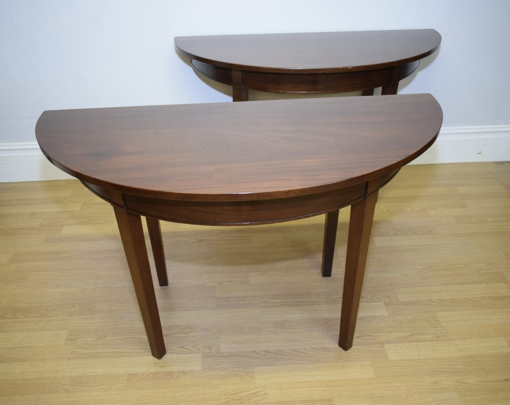 Antique Georgian Period Demi-Lune Console Tables View XXIV