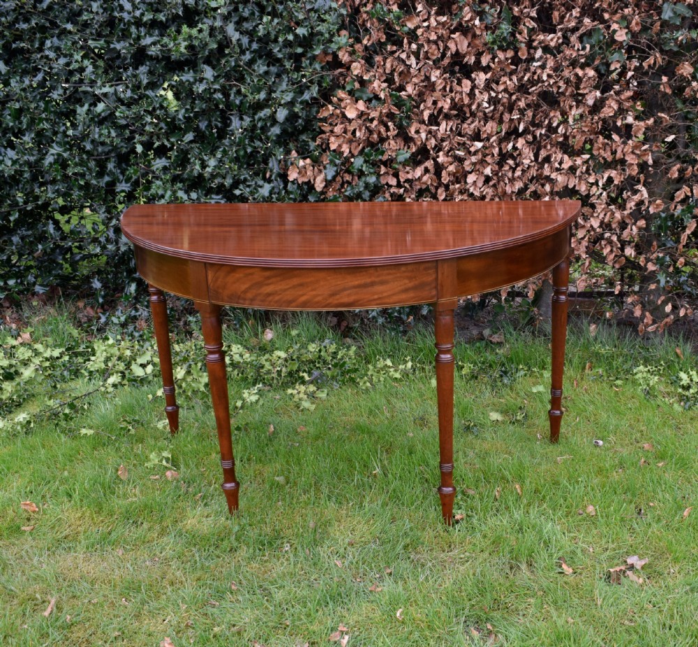 Antique Regency Demi Lune Console Table View V