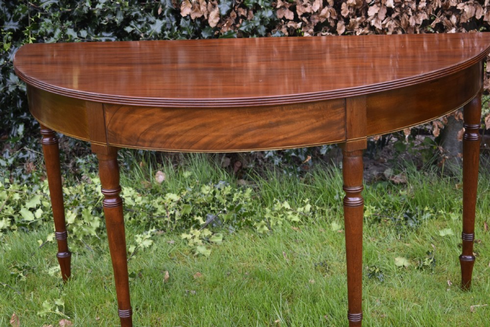 Antique Regency Demi Lune Console Table View VI