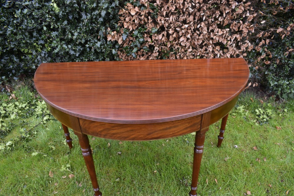 Antique Regency Demi Lune Console Table View VII