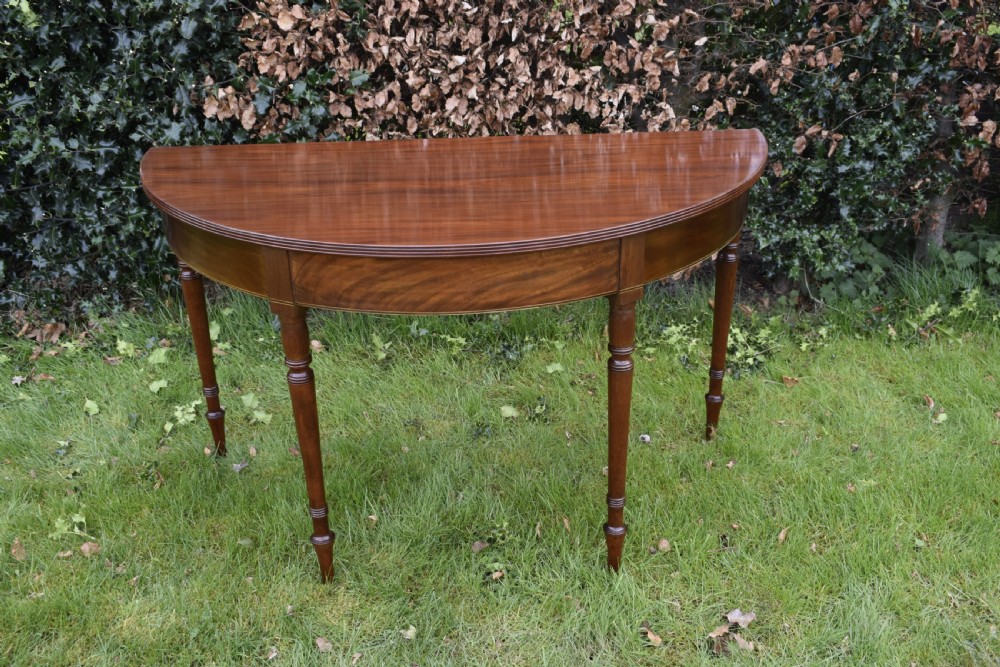 Antique Regency Demi Lune Console Table View IX