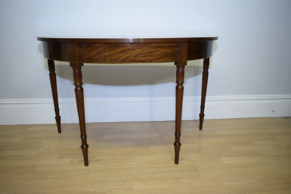 Antique Regency Demi Lune Console Table View XV