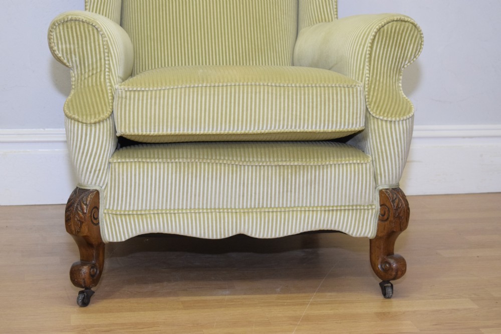 Antique Wing Back Arm Chair View XVII