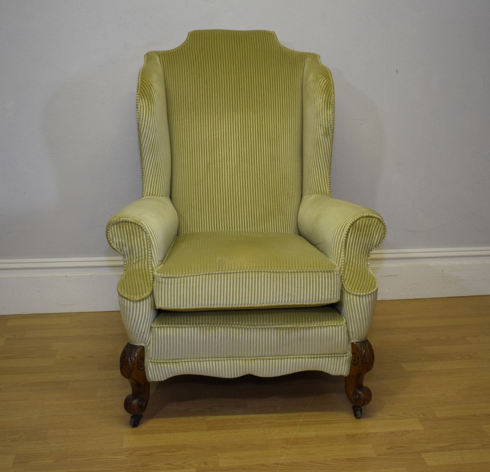 Antique Wing Back Arm Chair View XX