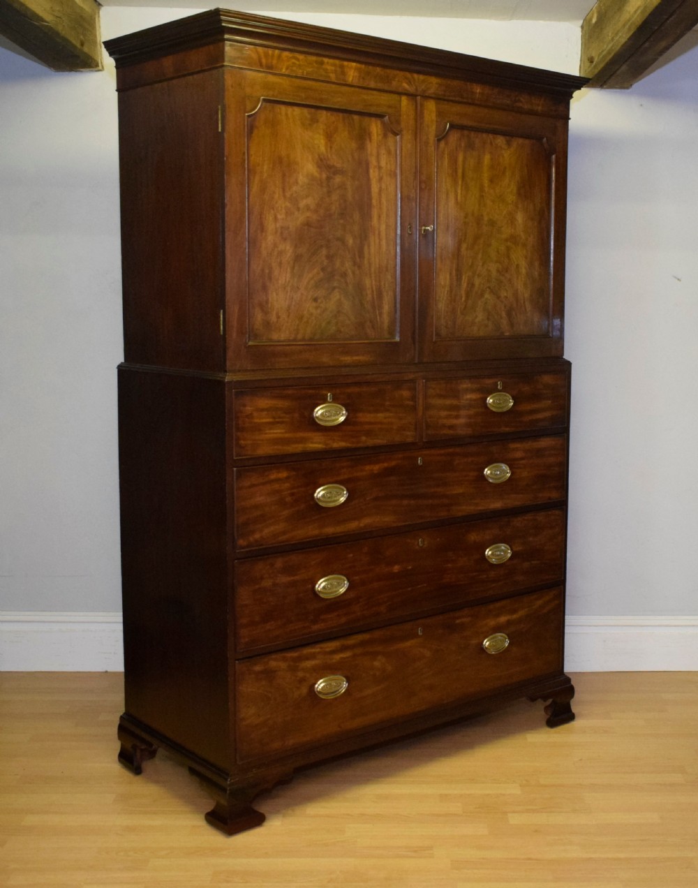 Antique Georgian Period Linen Press View II