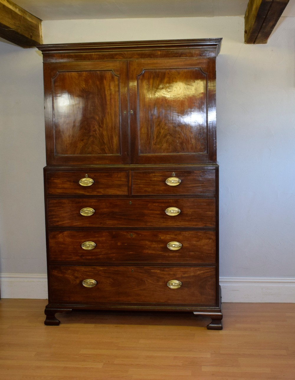 Antique Georgian Period Linen Press View V