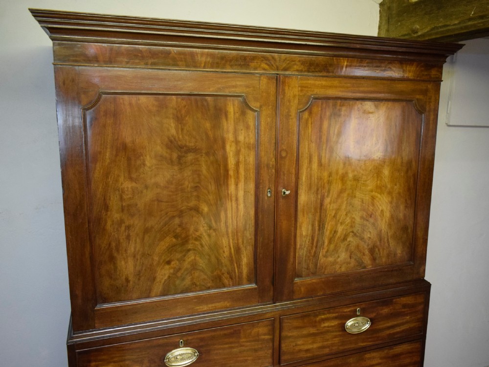Antique Georgian Period Linen Press View X