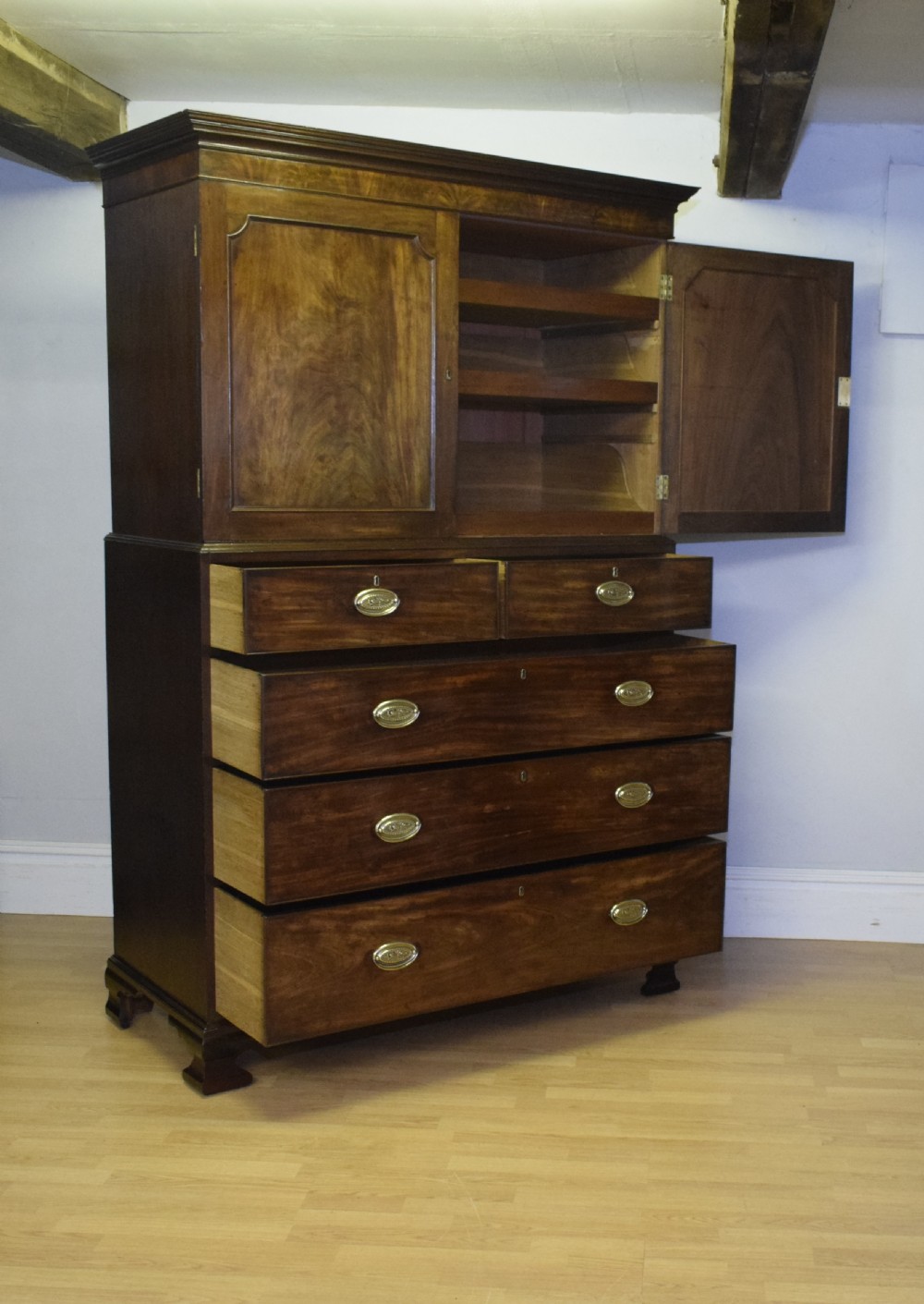 Antique Georgian Period Linen Press View XXI