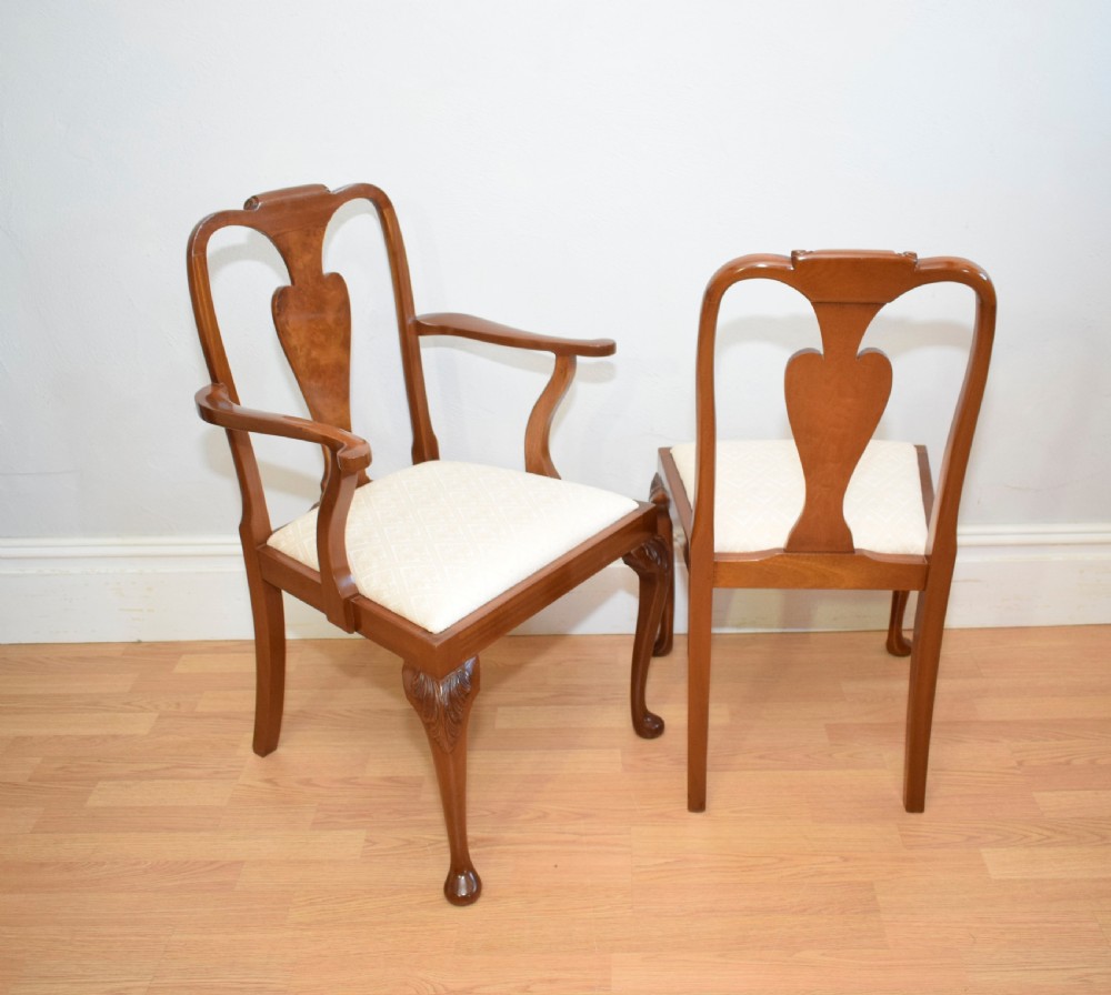 Antique  Set of 6 Walnut Dining Chairs View XIII
