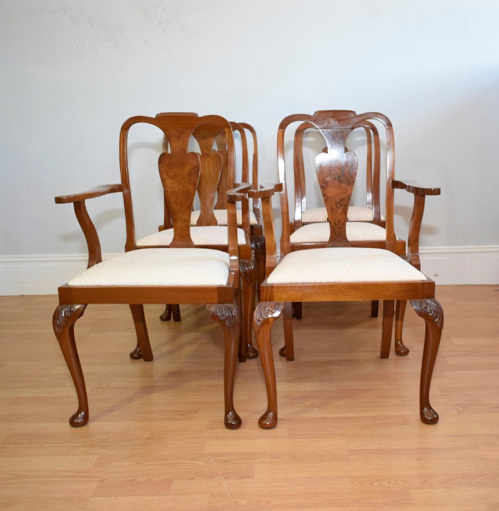 Antique  Set of 6 Walnut Dining Chairs View XVI