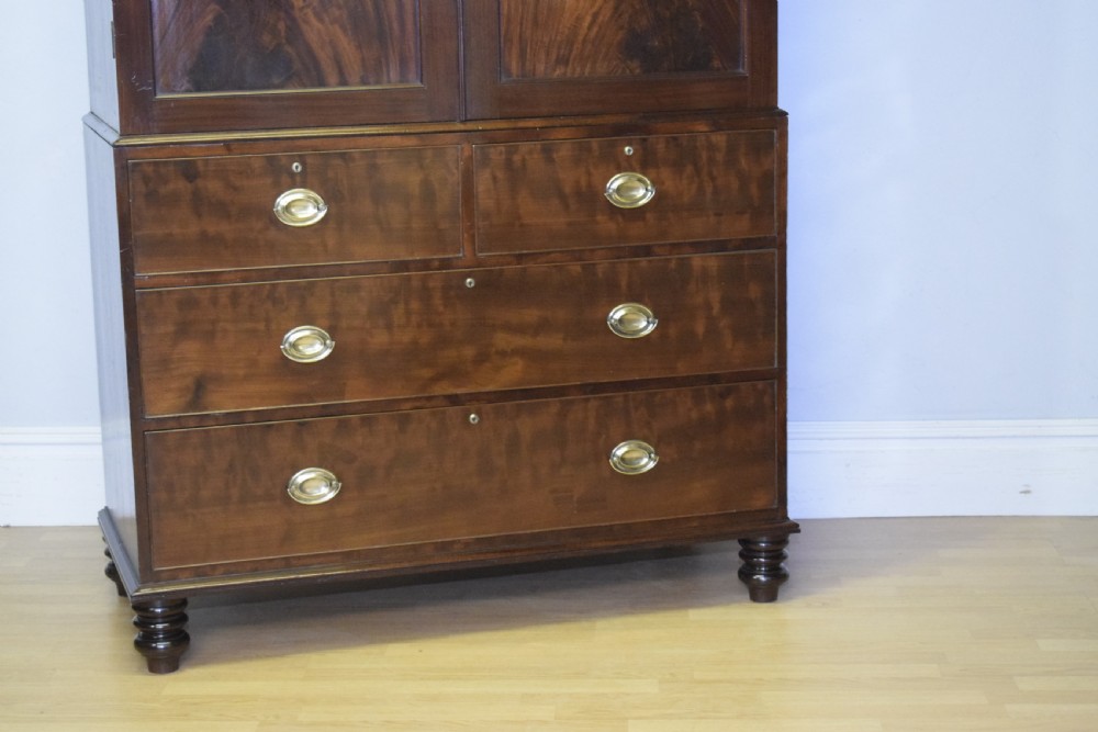 Victorian Flame Mahogany Linen Press View VII