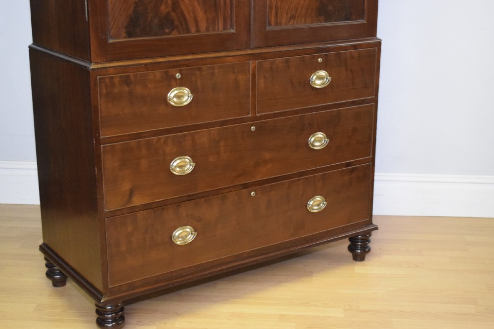 Victorian Flame Mahogany Linen Press View XXI