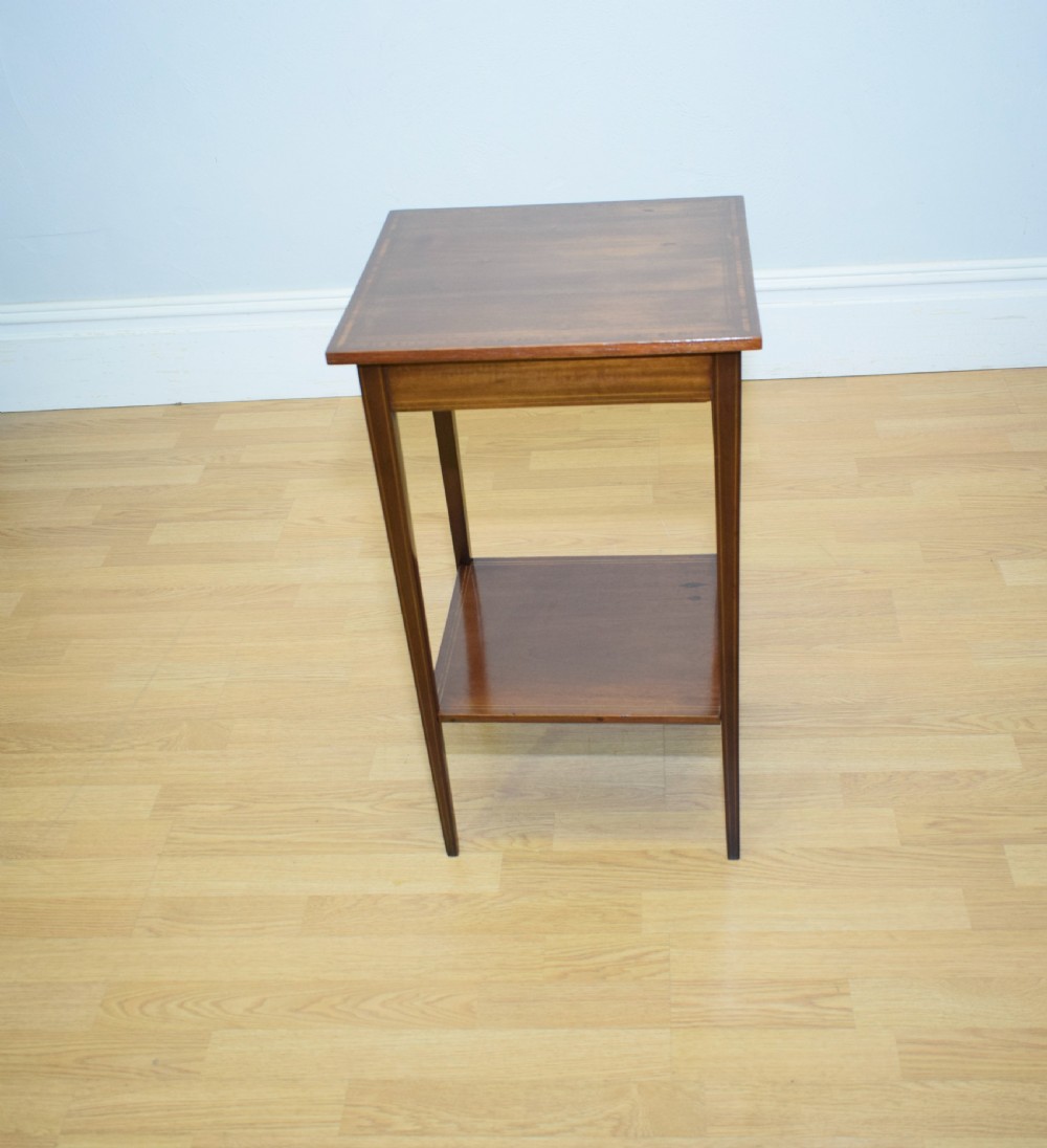 Antique Edwardian Inlaid Side Table View V