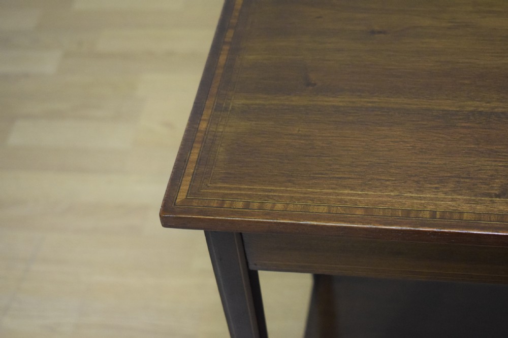 Antique Edwardian Inlaid Side Table View VI