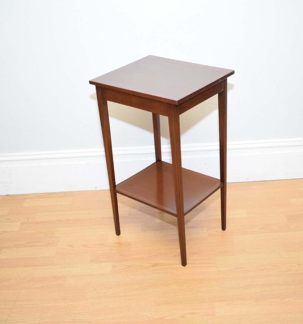Antique Edwardian Inlaid Side Table View VIII