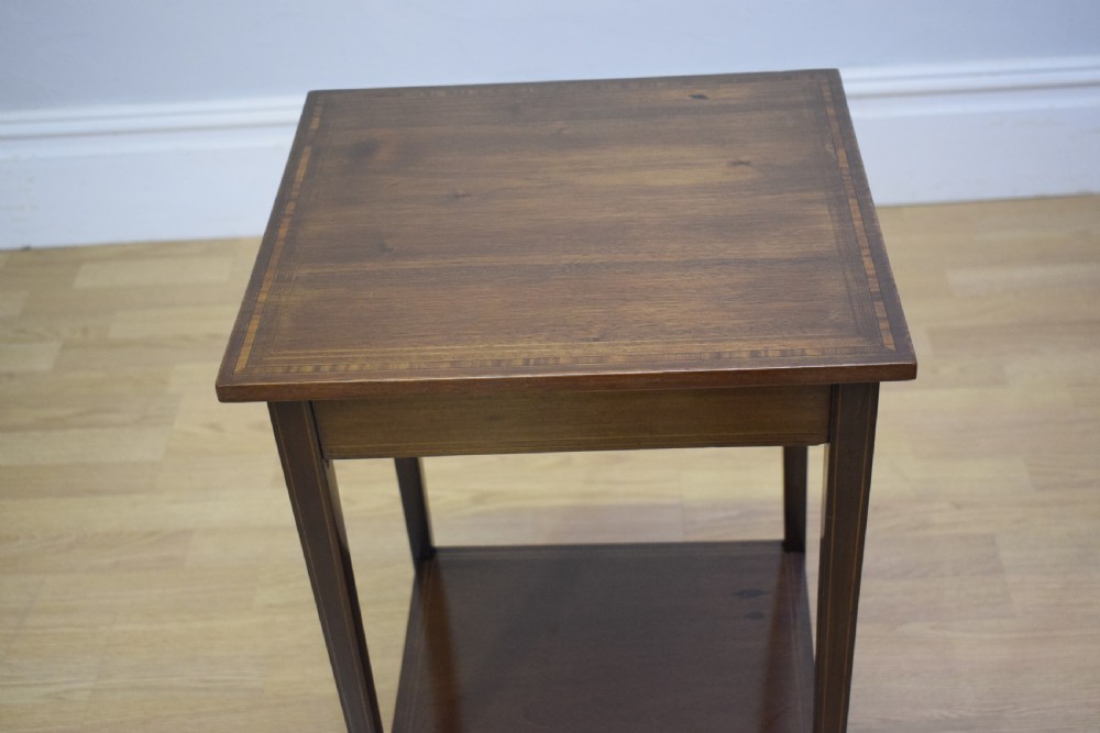 Antique Edwardian Inlaid Side Table View IX