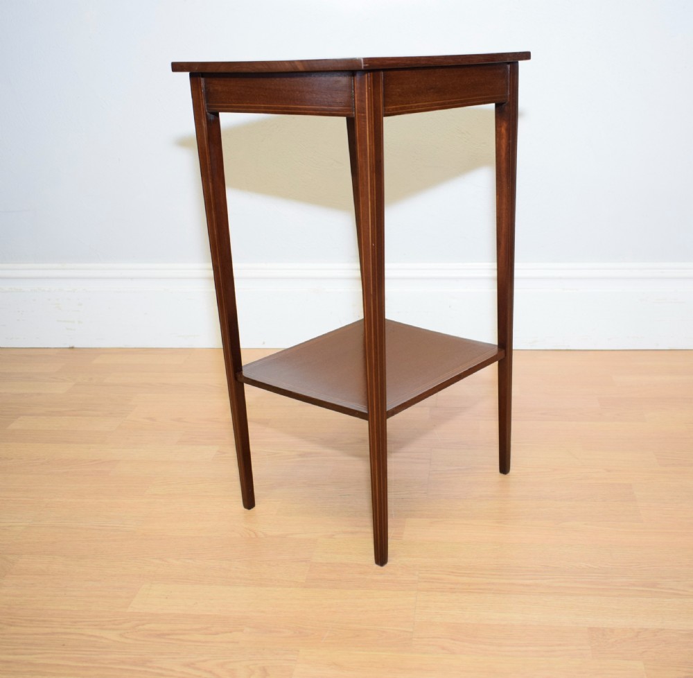 Antique Edwardian Inlaid Side Table View X
