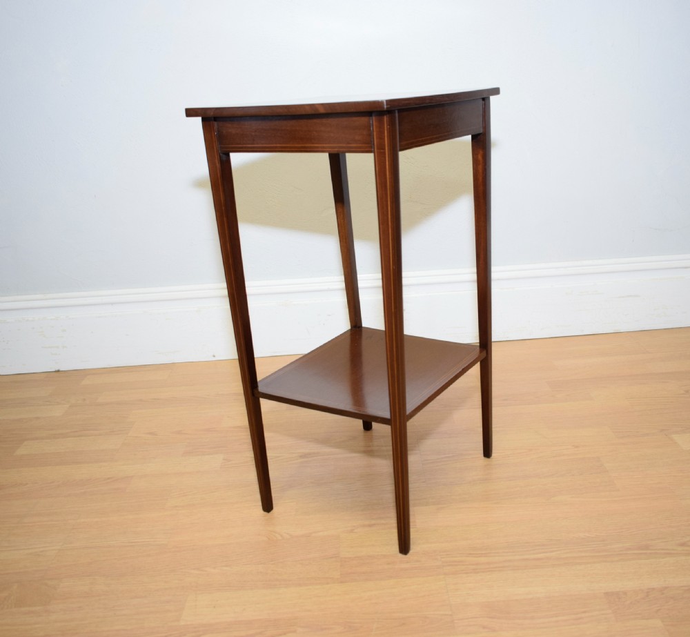 Antique Edwardian Inlaid Side Table View XI