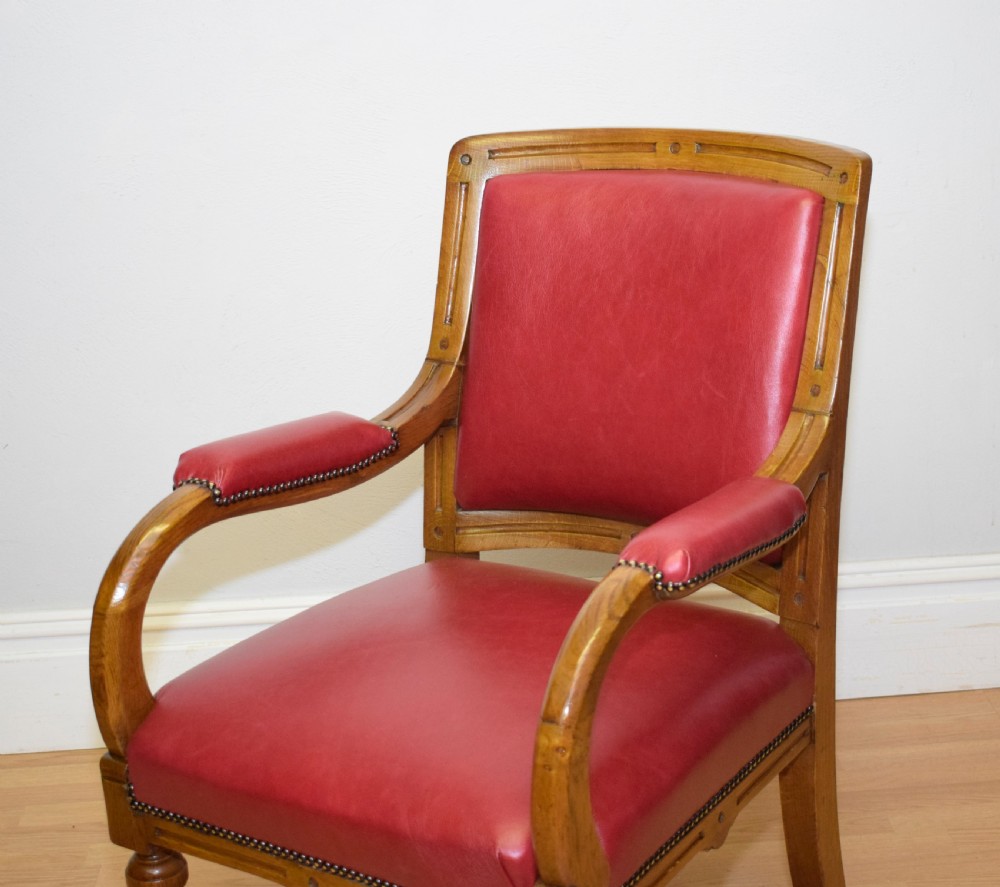Victorian Oak Library Chair View VIII