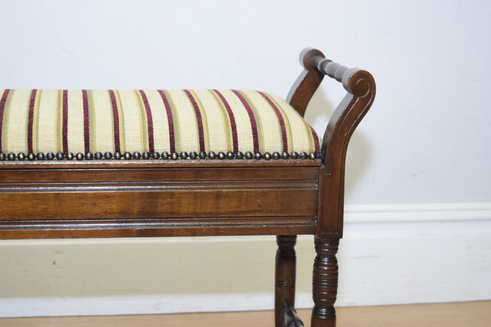 Antique Edwardian Duet Piano Stool View VI