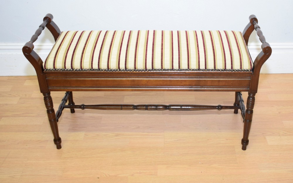 Antique Edwardian Duet Piano Stool View VIII