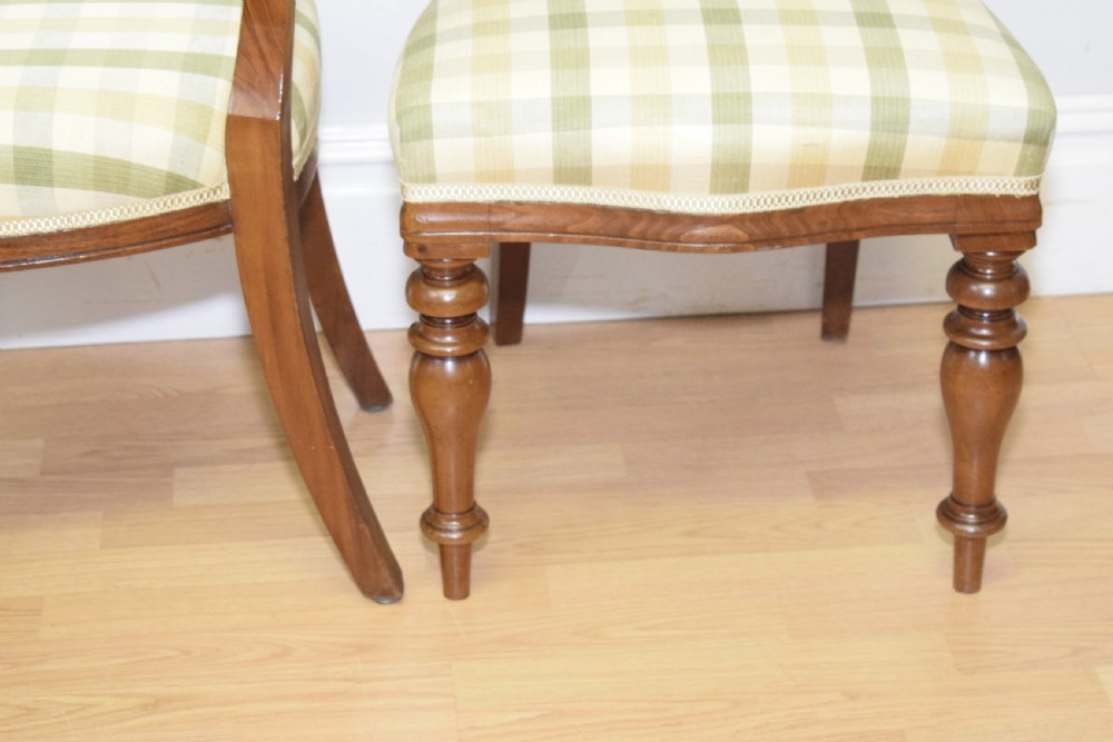 Antique Victorian Balloon Back Dining Chairs Set of Six View XV