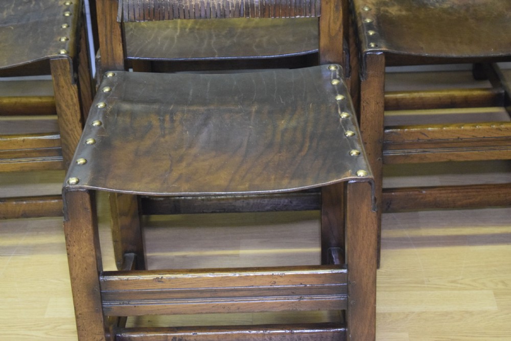 Early 20th Century Set of 8 Oak Dining Chairs View VII