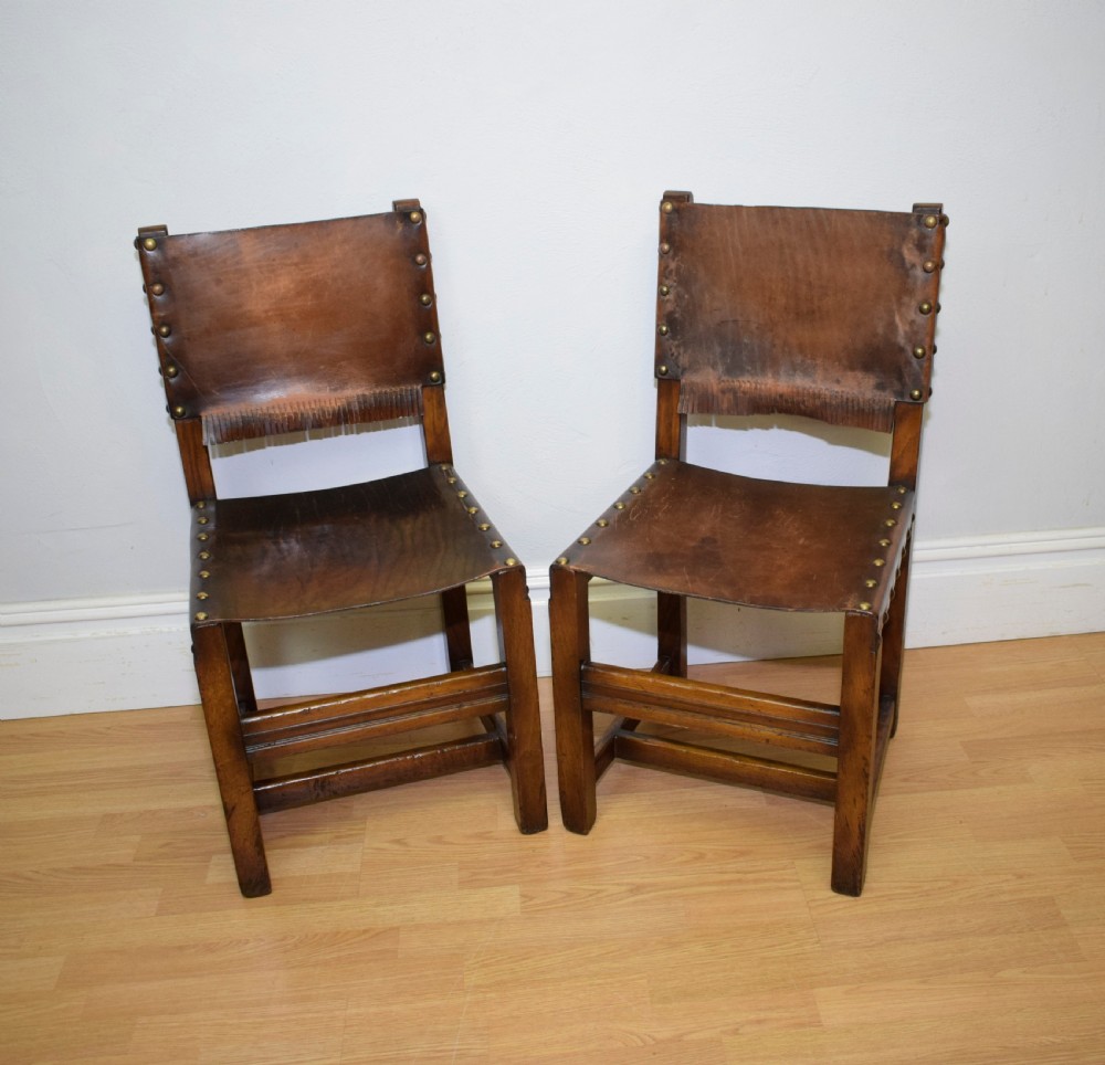 Early 20th Century Set of 8 Oak Dining Chairs View VIII