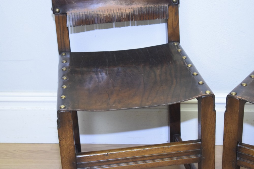 Early 20th Century Set of 8 Oak Dining Chairs View XI