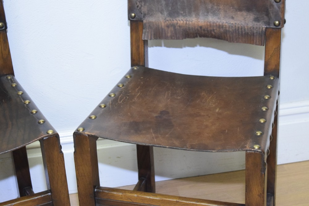Early 20th Century Set of 8 Oak Dining Chairs View XII