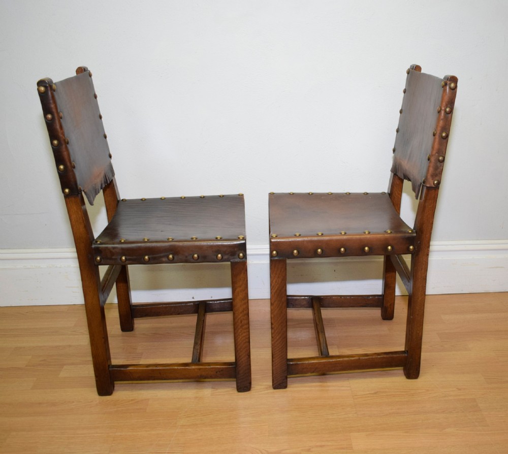 Early 20th Century Set of 8 Oak Dining Chairs View XIII