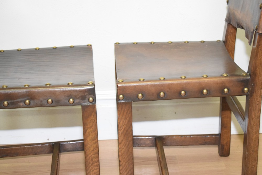 Early 20th Century Set of 8 Oak Dining Chairs View XIV