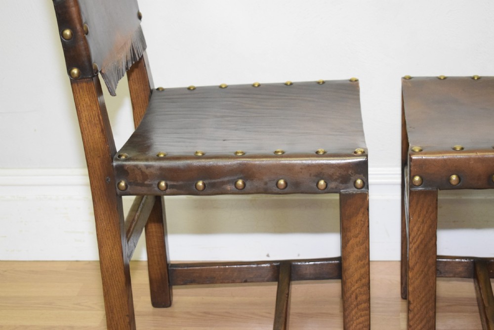 Early 20th Century Set of 8 Oak Dining Chairs View XV