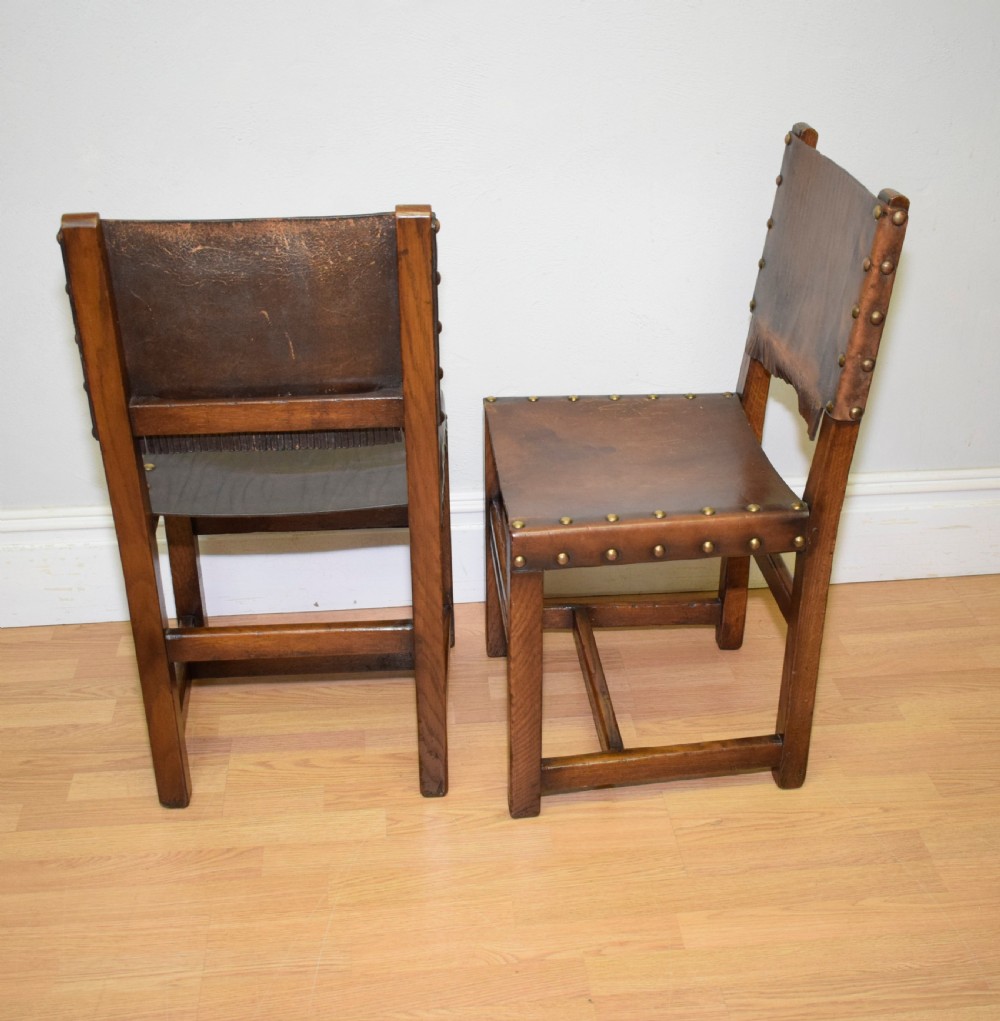 Early 20th Century Set of 8 Oak Dining Chairs View XVI