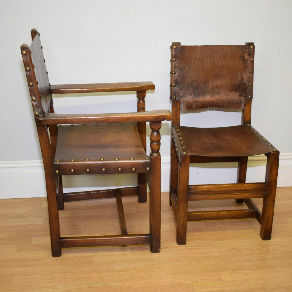 Early 20th Century Set of 8 Oak Dining Chairs View XVIII