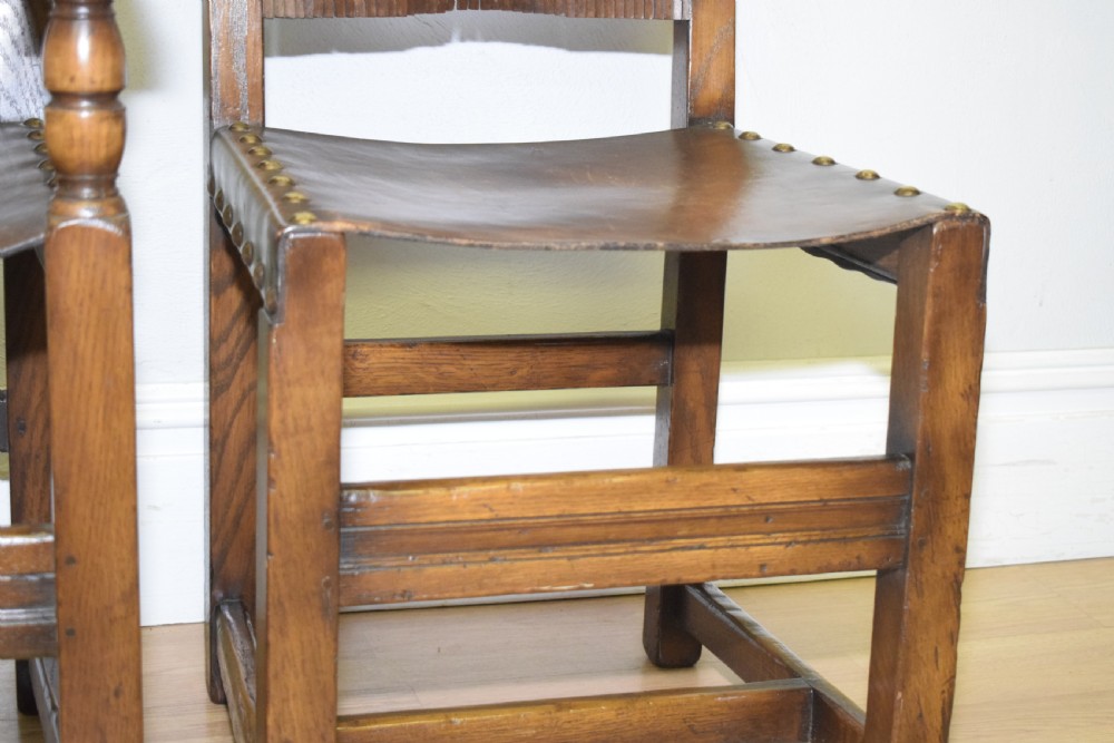 Early 20th Century Set of 8 Oak Dining Chairs View XXIII