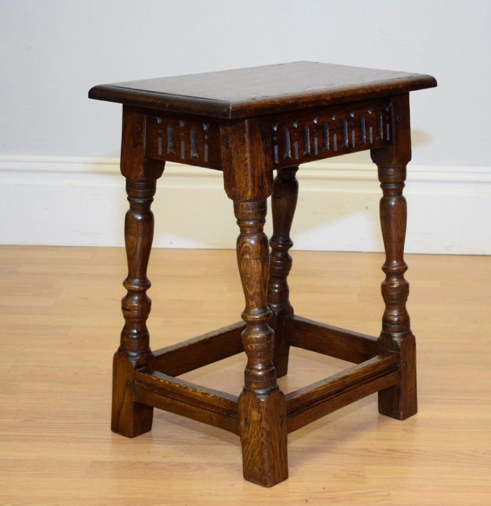 Early 20th Century Oak Joint Stool