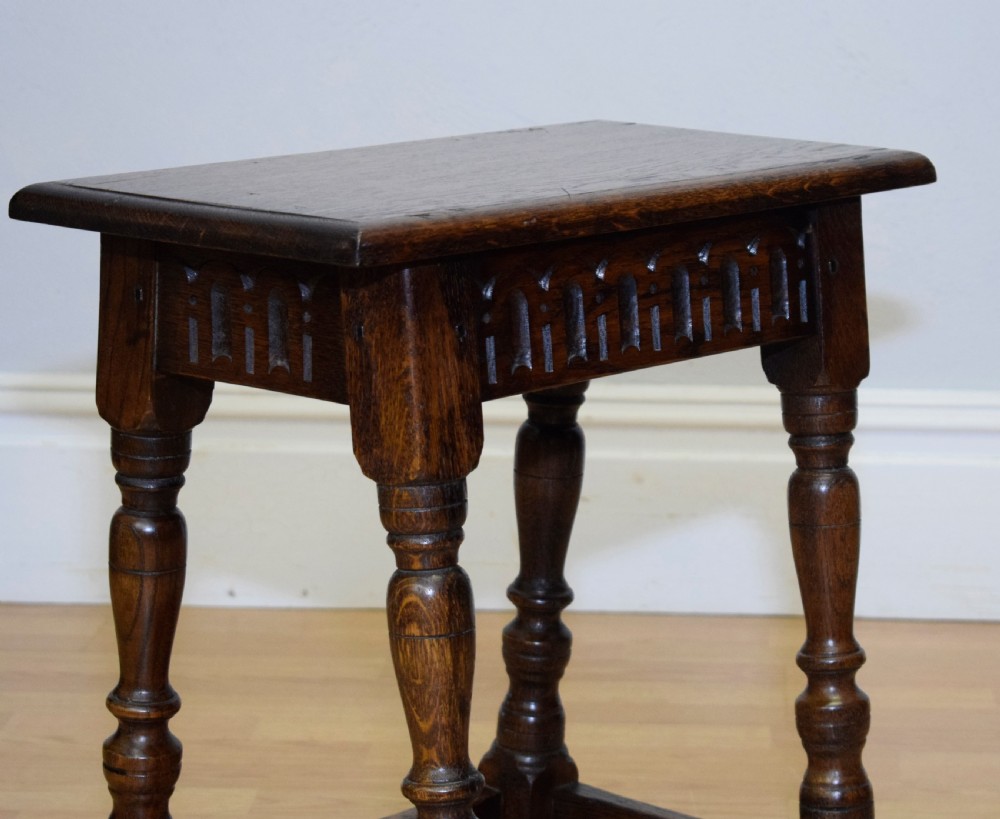 Early 20th Century Oak Joint Stool View VII