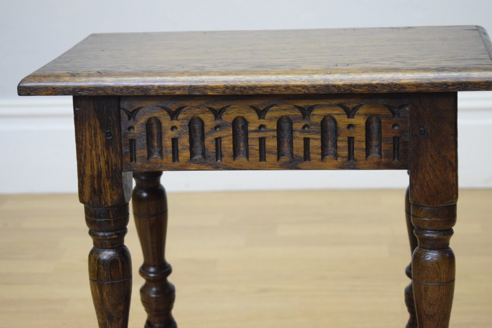 Early 20th Century Oak Joint Stool View IX