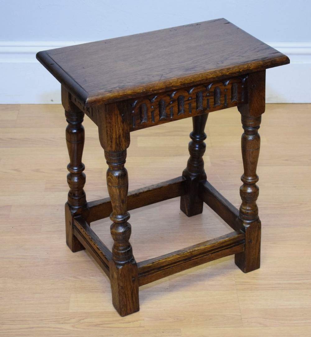 Early 20th Century Oak Joint Stool View XI
