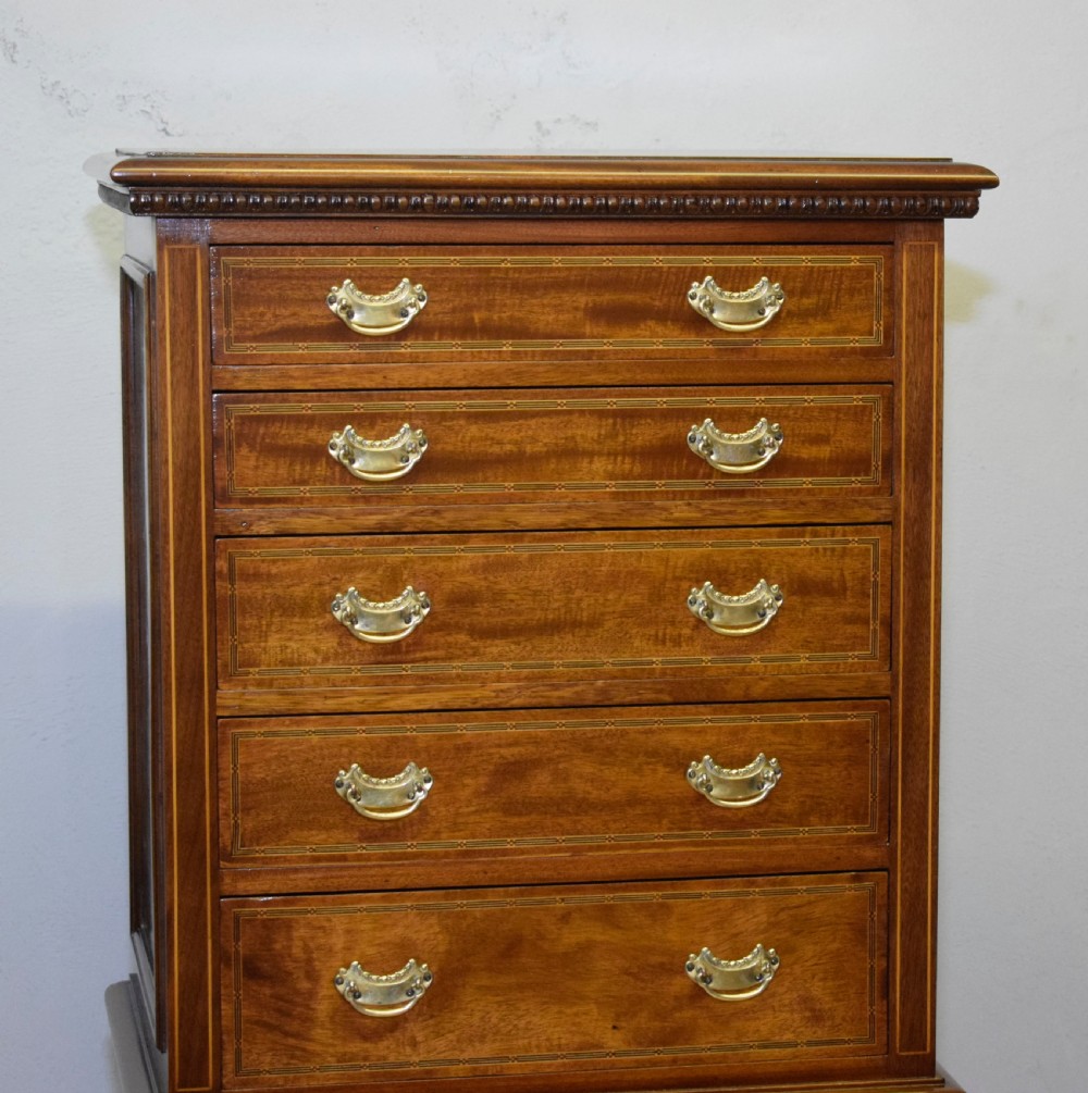 Antique Edwardian Inlaid Cabinet View III