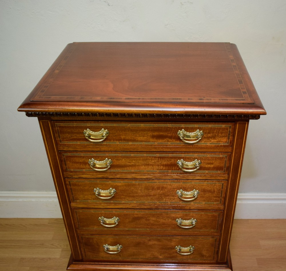 Antique Edwardian Inlaid Cabinet View IX