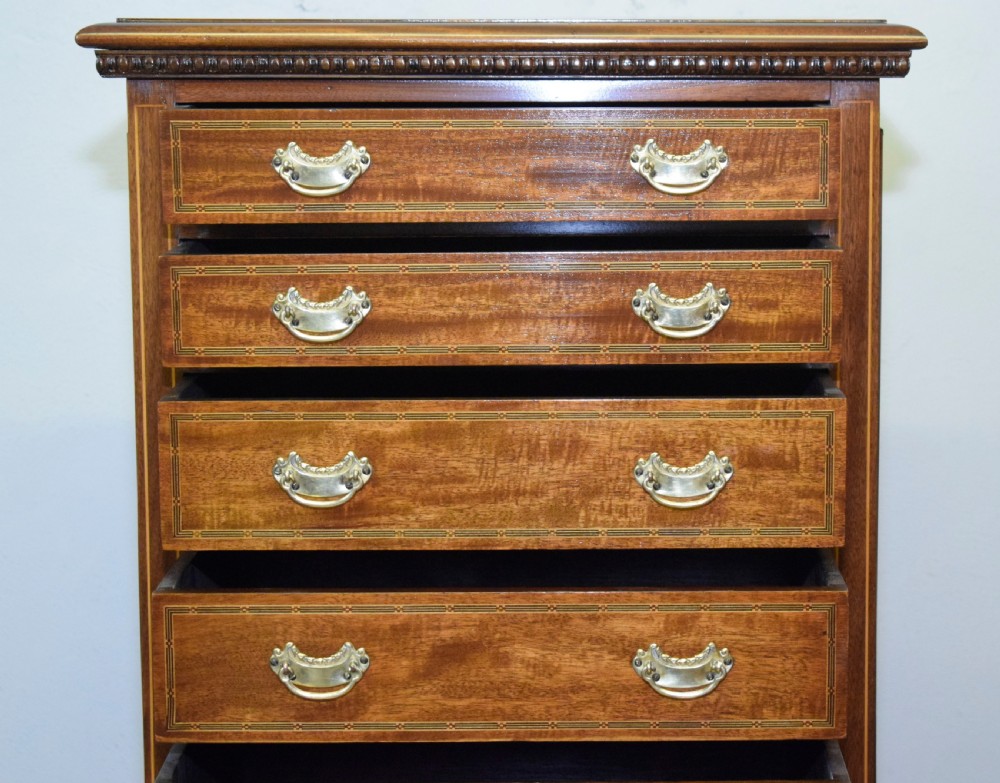 Antique Edwardian Inlaid Cabinet View XIII