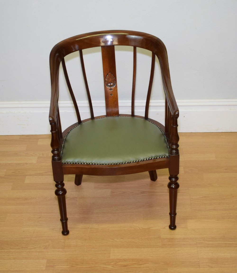 Antique Mahogany Library Chair