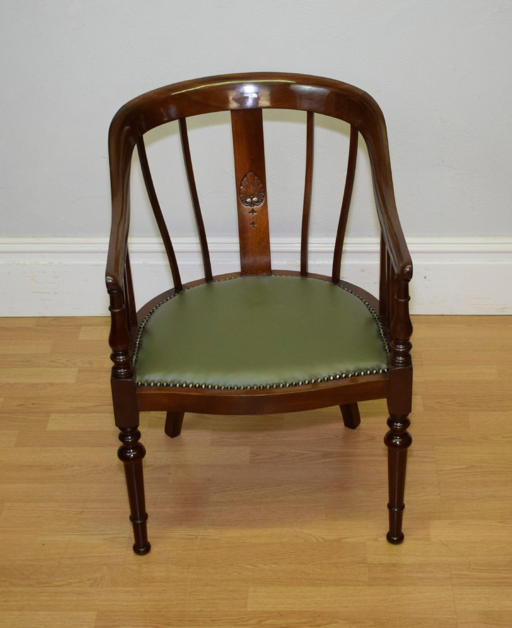 Antique Mahogany Library Chair View II