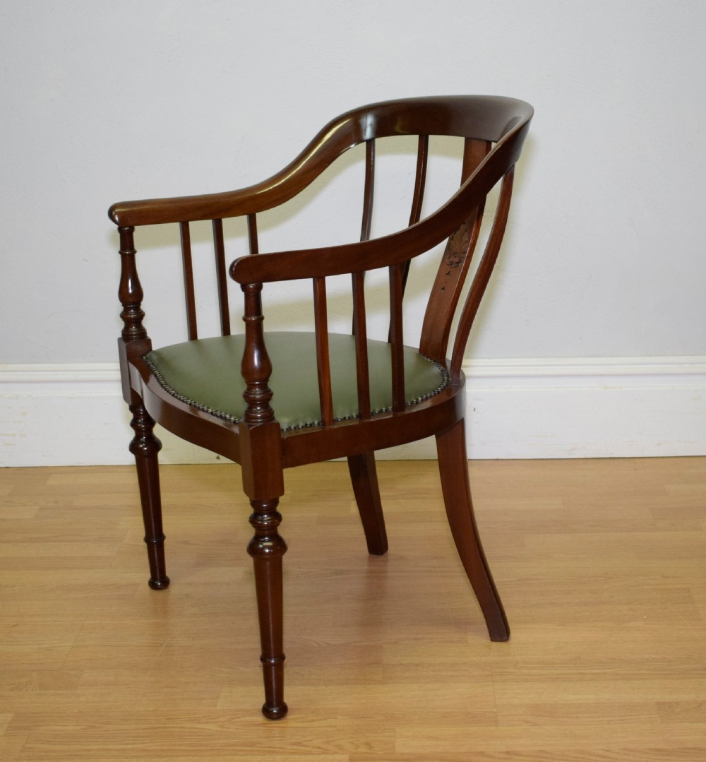 Antique Mahogany Library Chair View V