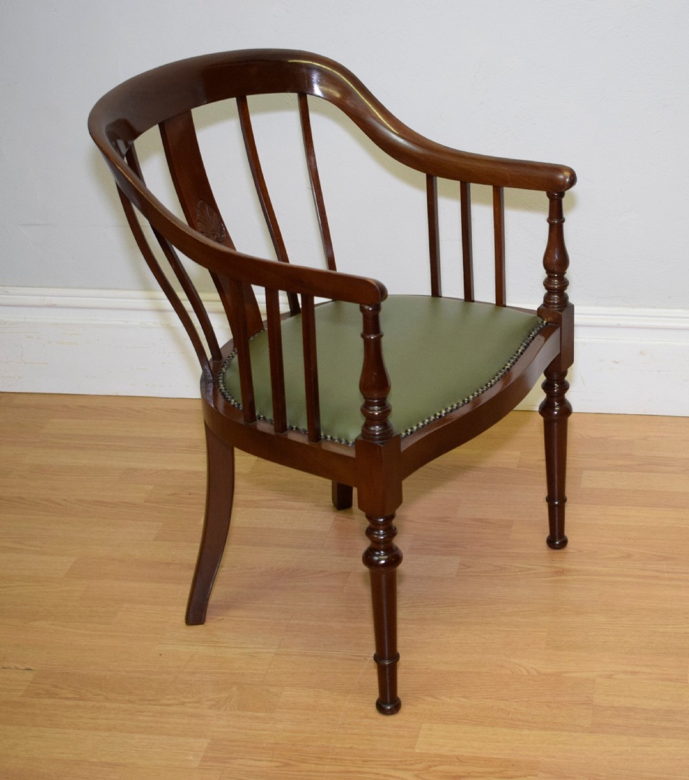 Antique Mahogany Library Chair View VII
