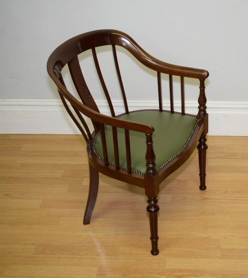 Antique Mahogany Library Chair View IX