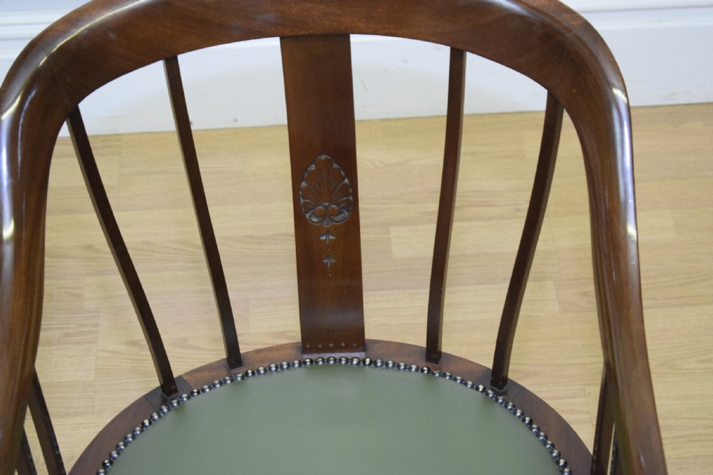 Antique Mahogany Library Chair View XI