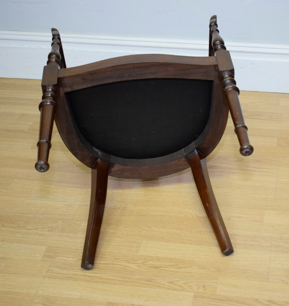Antique Mahogany Library Chair View XV